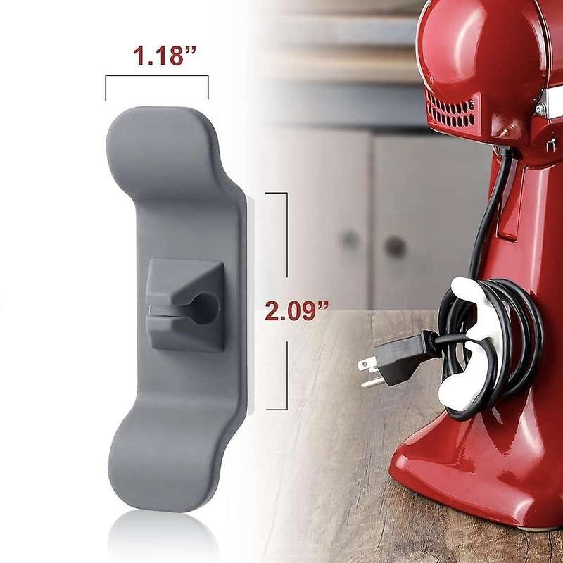 Cord Holder for Appliances, Plastic Cord Keeper, (gray, 2 Pcs)