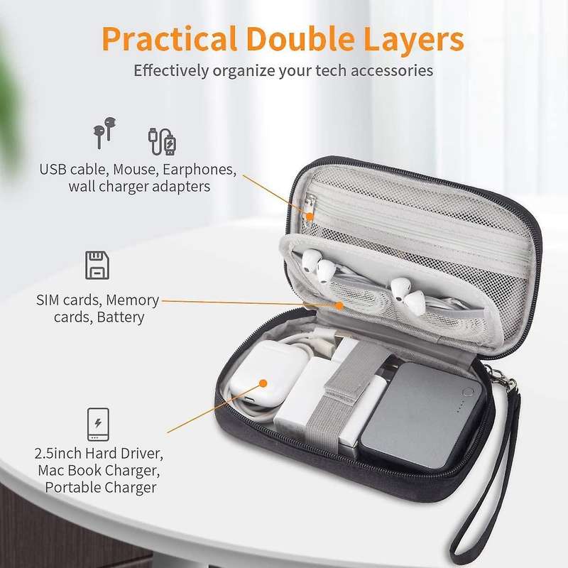 Electronic Organizer, Travel Cable Organizer Bag Pouch Portable Case