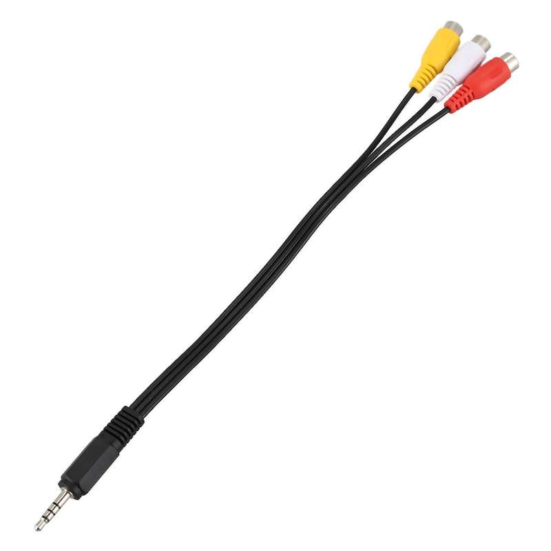 3.5mm Male Plug to 3 Rca Female Audio Video Av Cable 22cm