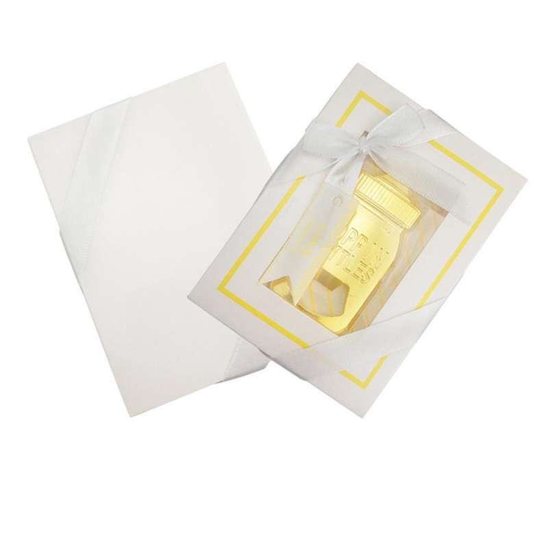 Baby Bottle Shape Opener Gift Souvenir with Box White Box