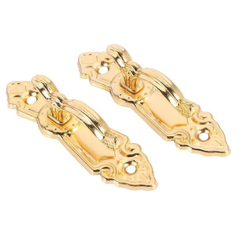 Screw Mount Curtain Tassel Tie Back Tieback Wall Hooks 2pcs Gold Tone