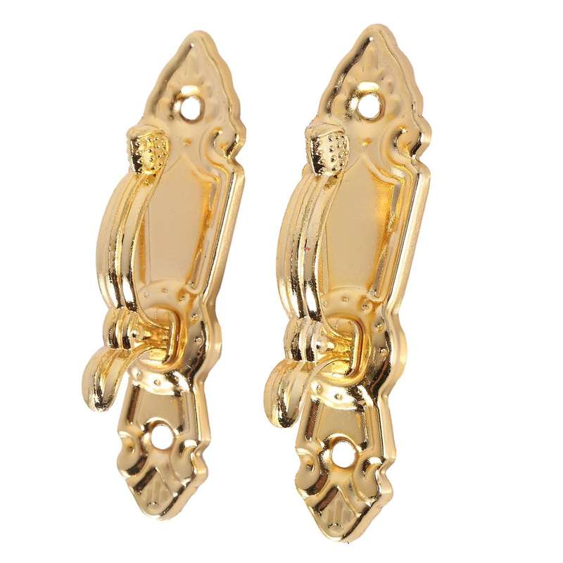 Screw Mount Curtain Tassel Tie Back Tieback Wall Hooks 2pcs Gold Tone