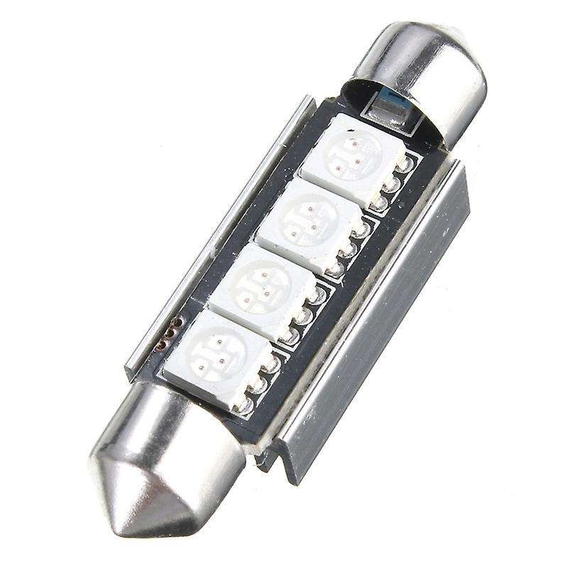 2x  Red 4-smd 5050 Led Map/dome Interior Light Bulb 42mm Festoon