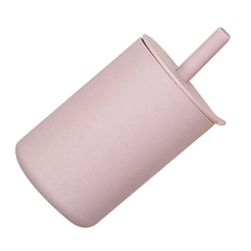 Toddler Cup Kids Silicone Training Cup with Straw (peach)
