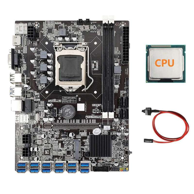 B75 Eth Mining Motherboard with Switch Cable Btc Miner Motherboard