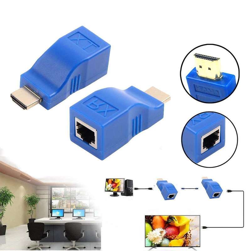 Hdmi-compatible Extender 30m Hd Network Extender Converter Adapter