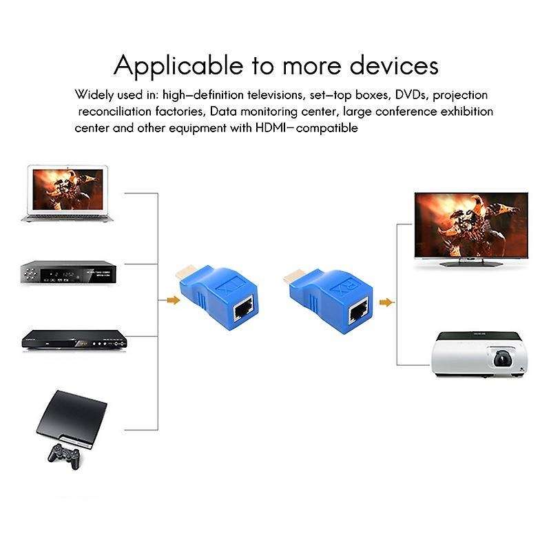 Hdmi-compatible Extender 30m Hd Network Extender Converter Adapter