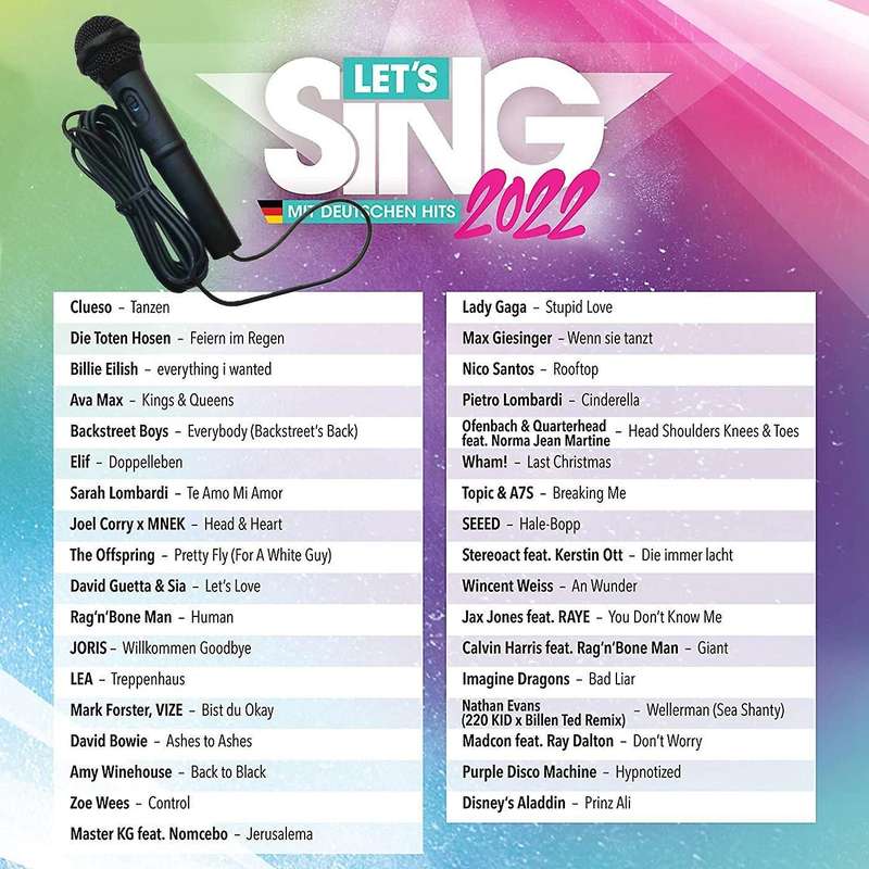2pcs Let's Sing Song Yousheng Game for Switch Ns Game Console Pc