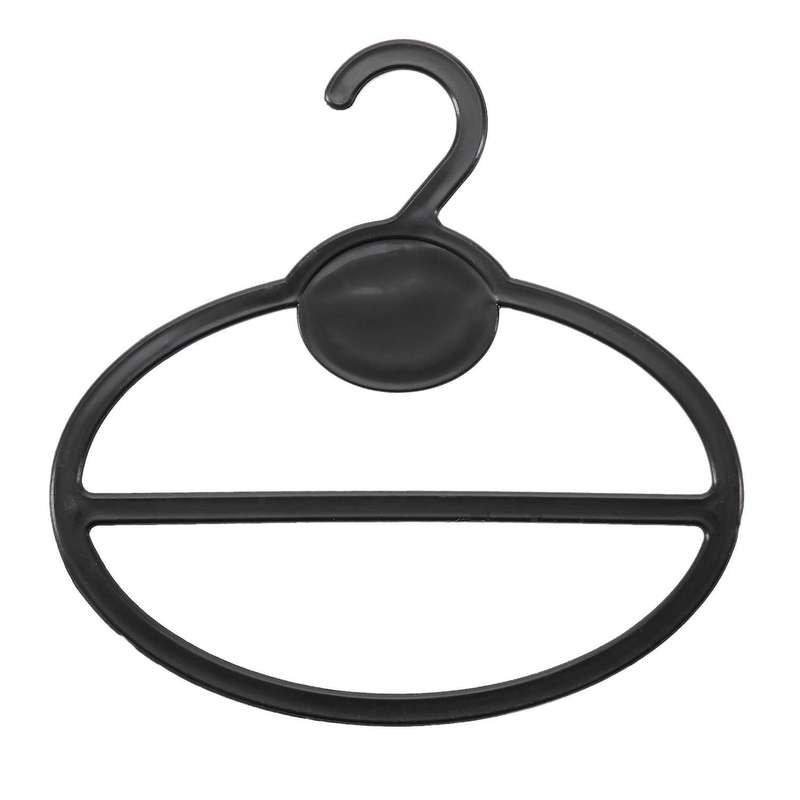 5x Scarf Shawl Oval Plastic Hangers Black 13.5cm12.5cm13.5cmx1.9cm