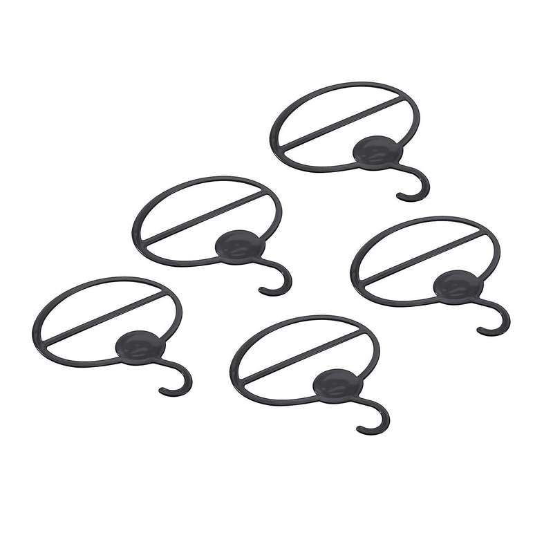 5x Scarf Shawl Oval Plastic Hangers Black 13.5cm12.5cm13.5cmx1.9cm