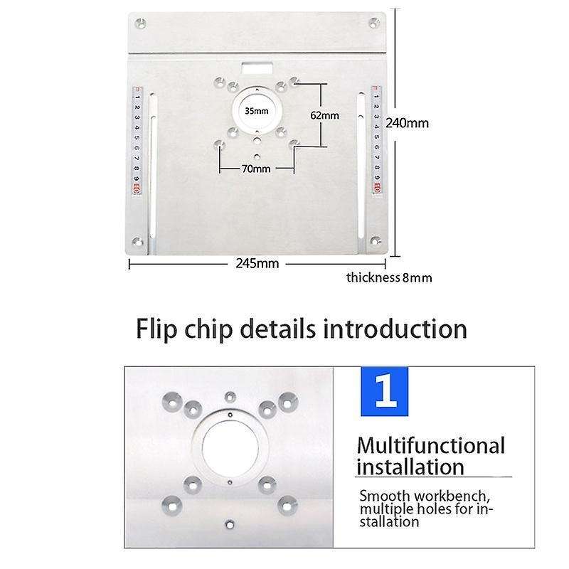 Router Table Insert Plate Electric Wood Milling Flip Board Workbench