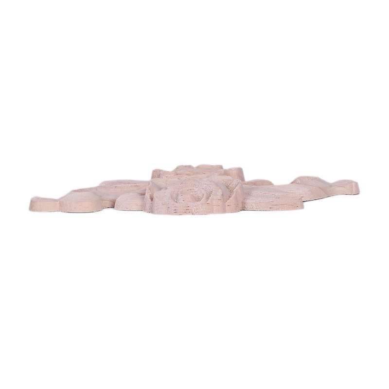 1x Rubber Wood Carved Corner Craft Onlay Applique(12*6cm)