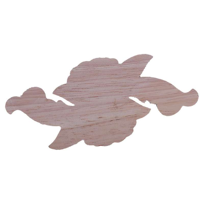 1x Rubber Wood Carved Corner Craft Onlay Applique(12*6cm)