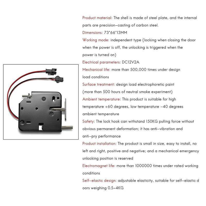 12v 2a Intelligent Electronic Control Electromagnetic Lock, Locker