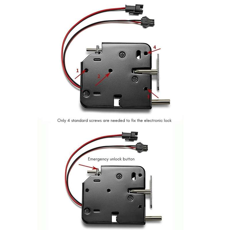 12v 2a Intelligent Electronic Control Electromagnetic Lock, Locker