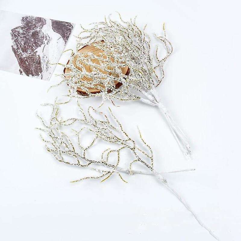 60 Pieces/10 Bunches Simulation White Flowers for Wedding Christmas