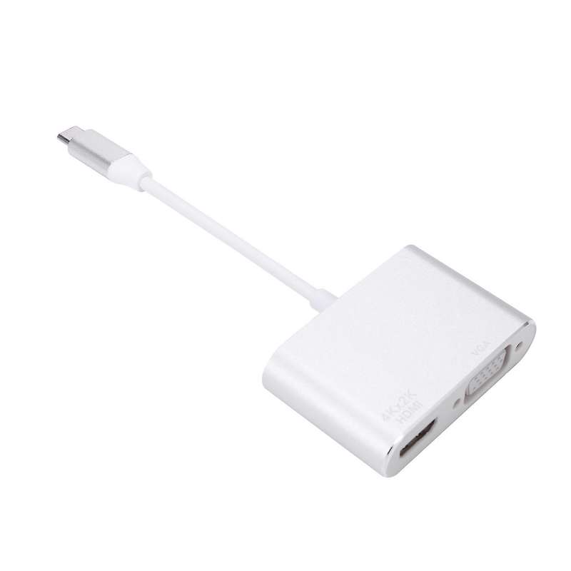 Video Cable Type-c Adapter Dock Hub Usb-c to Hdmi 4k Vga Hd Converter