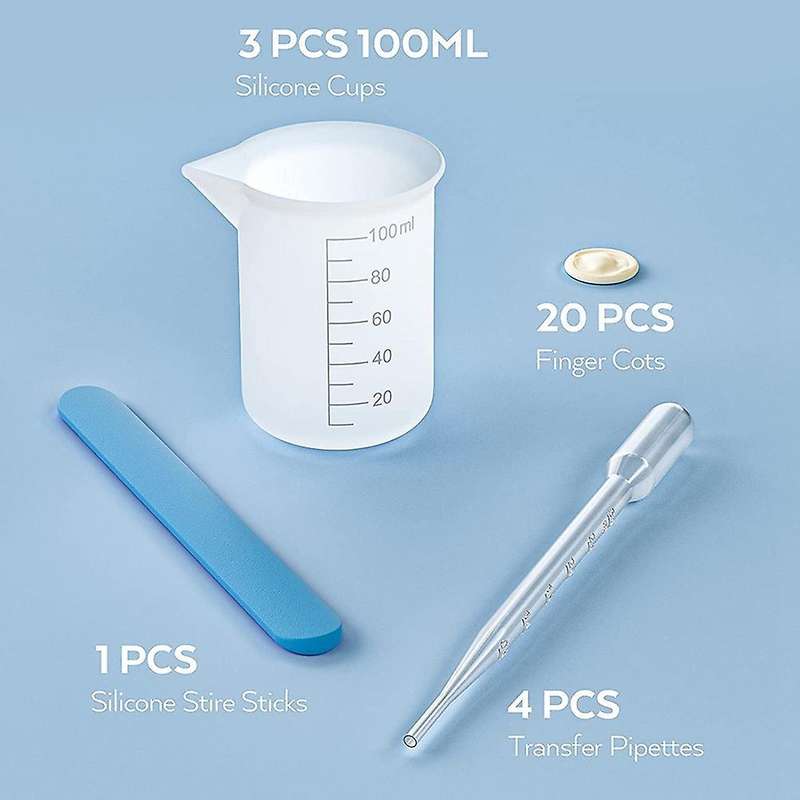 Silicone Measuring Cups Kit with Silicone Popsicle Stir Stick