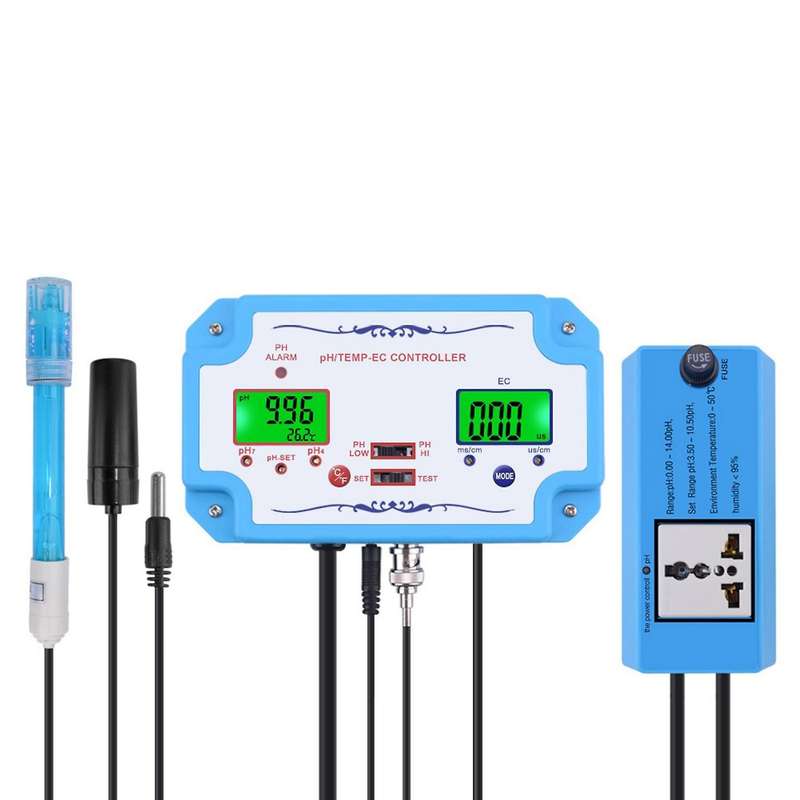 3 In 1 Ph Meter Ph/ec/temp Detector Controller Relay Us Plug