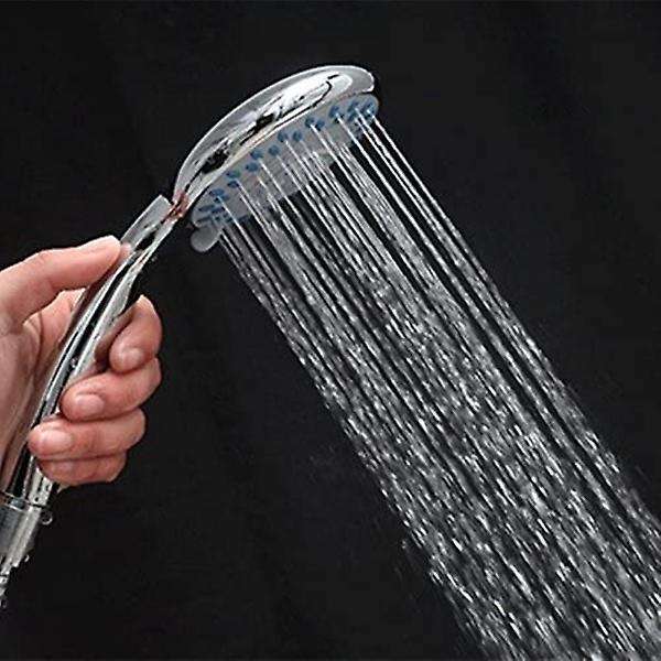 Handheld Hand Shower High Pressure G1/2 Shower Head 3 Patterns Silver