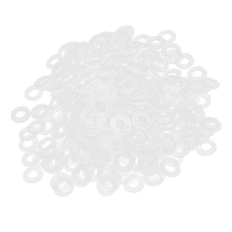 200 Stk M3x6mmx0,5mm Plastik Rund Dichtung Ring Klar