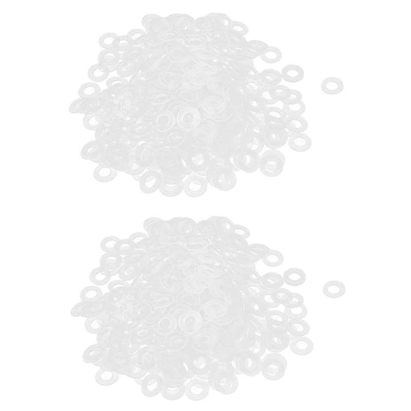 200 Stk M3x6mmx0,5mm Plastik Rund Dichtung Ring Klar