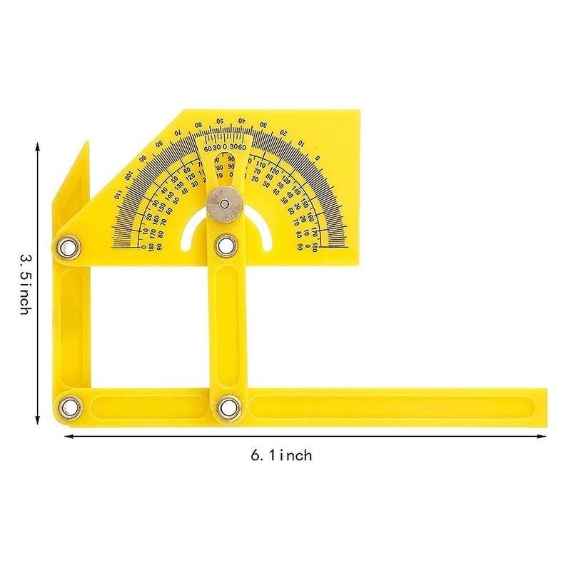 2pcs Plastic Protractor and Angle Finder,measure Arm Ruler Gauge Tool