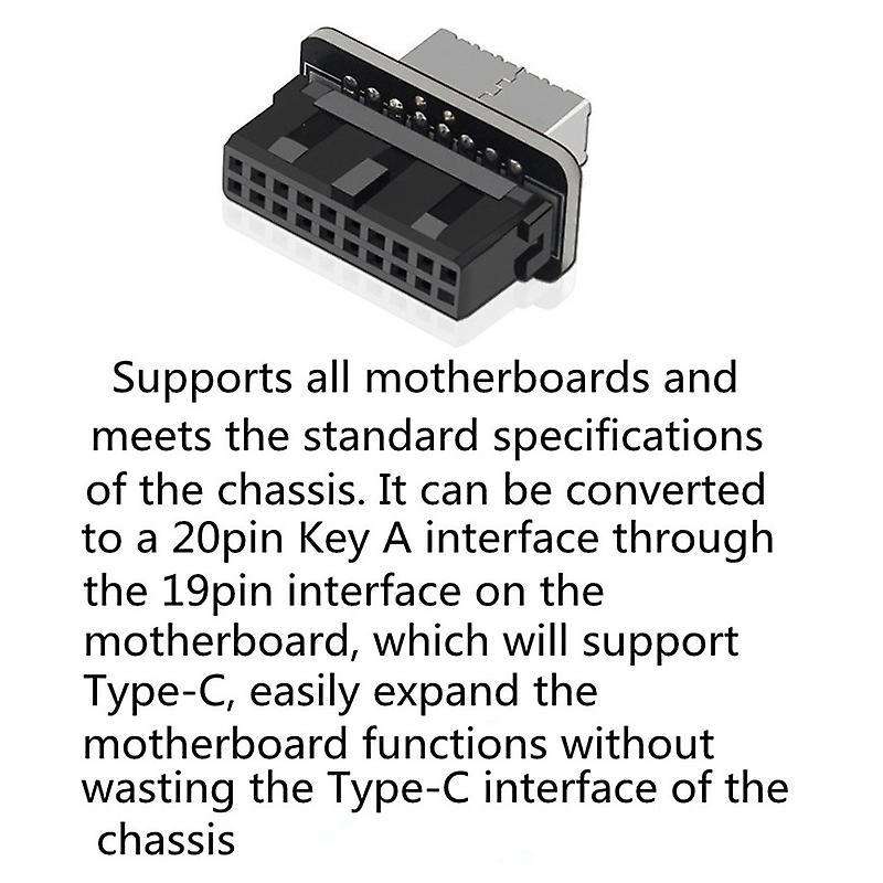 Motherboard Usb3.019p/20p to Type-e90 Degree Adapter