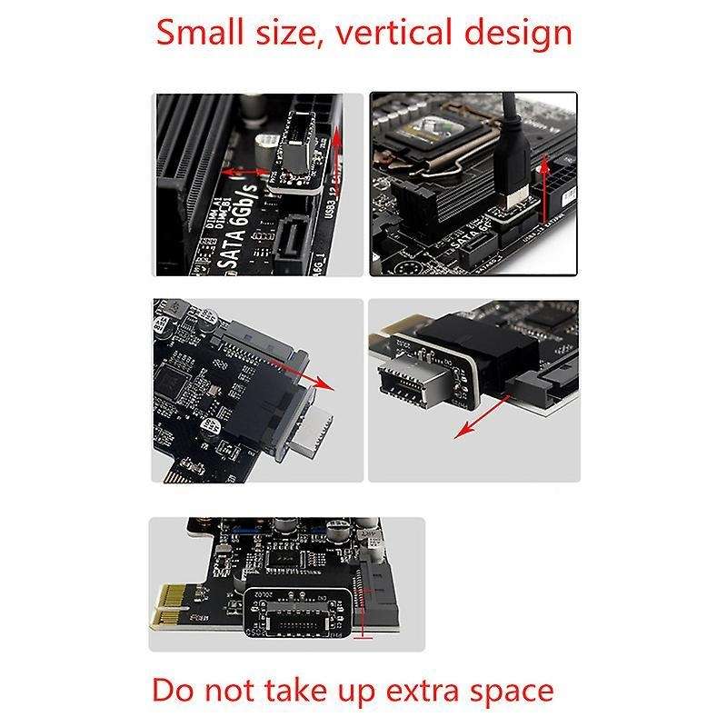 Motherboard Usb3.019p/20p to Type-e90 Degree Adapter