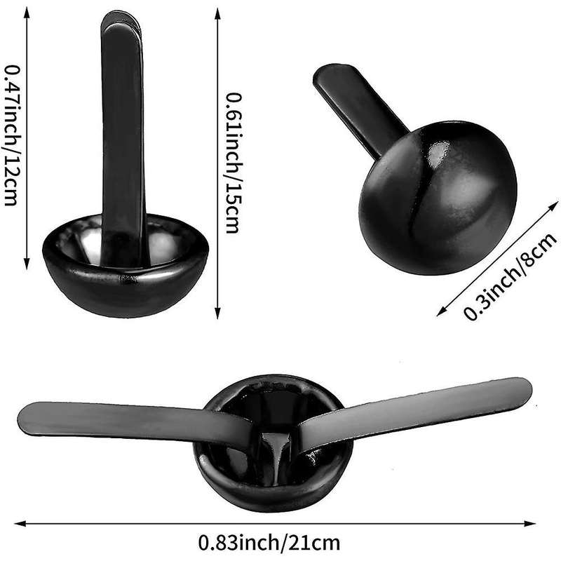 300 Pieces Of Paper Fasteners Round Headgear Sturdy Fasteners Black