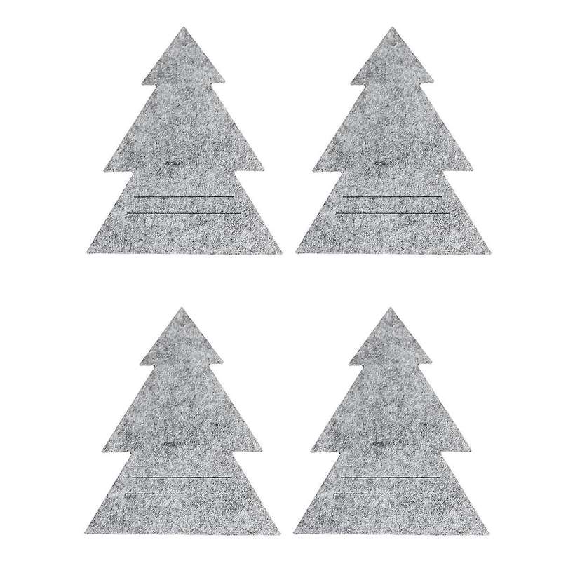 4 Pieces Grey Christmas Tree Cutlery Bag Christmas Tree Cutlery Set