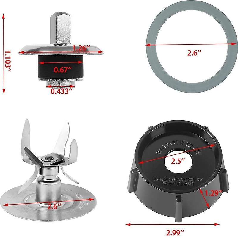 6 Point Fusion Blade 4980&4902 Blender Jar Bottom for Oster Osterizer
