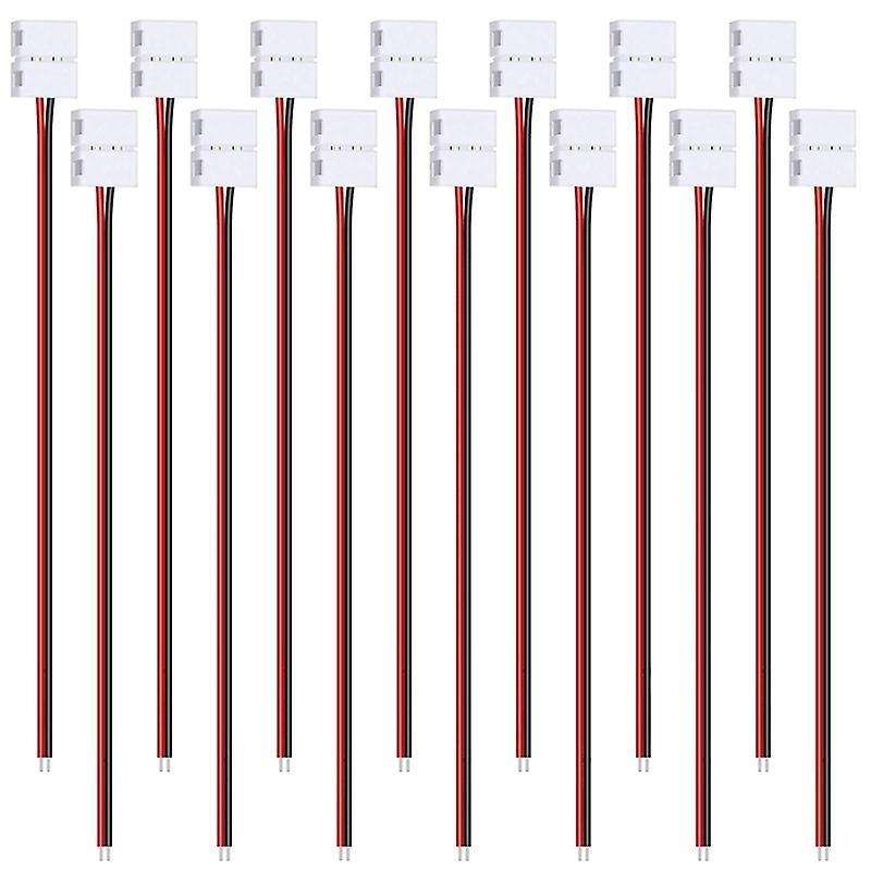 24pcs 8mm 2 Pin Led Strip Light Connector for 8 Mm Wide Flexible Smd