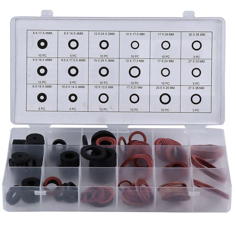 141pcs Flat Rubber O-ring Seal Hose Gasket Rubber Washer for Faucet