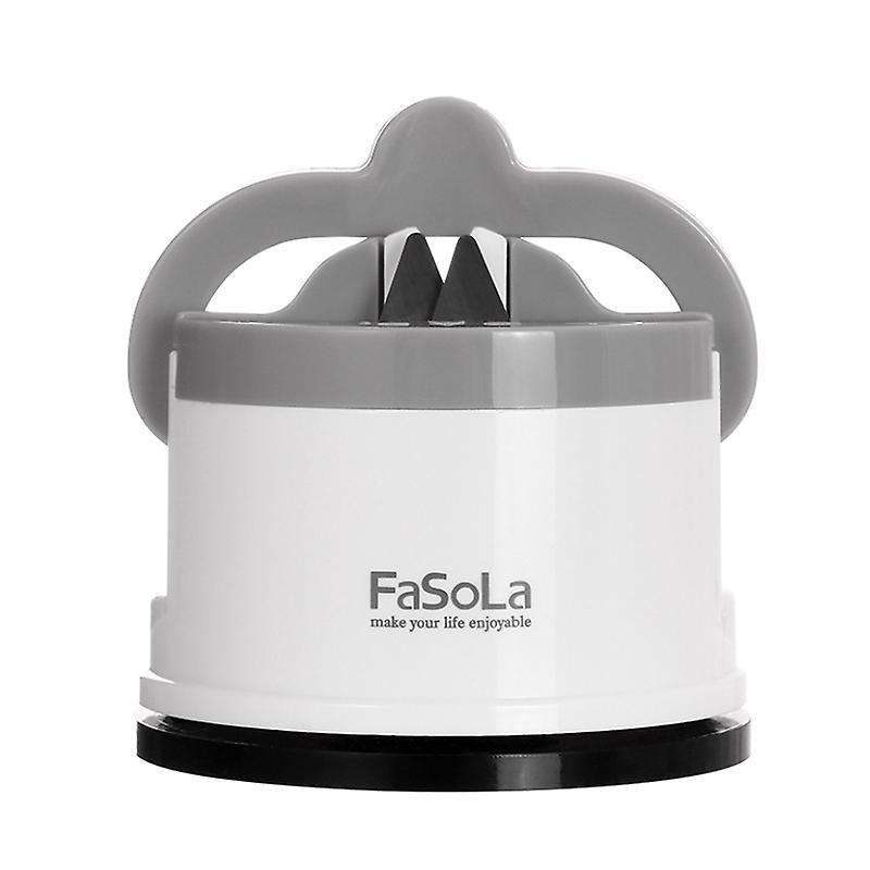 Fasola Kitchen Sharpener Sharpening Tool with Suction Pad,white