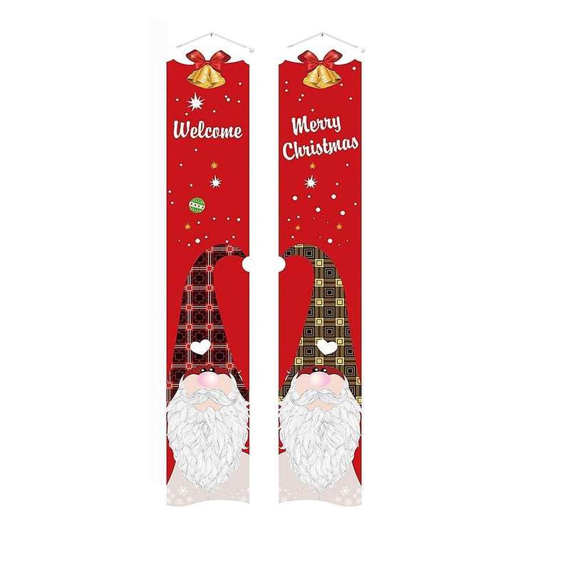 Christmas Porch Banners Holiday Door Decoration for Christmas Party