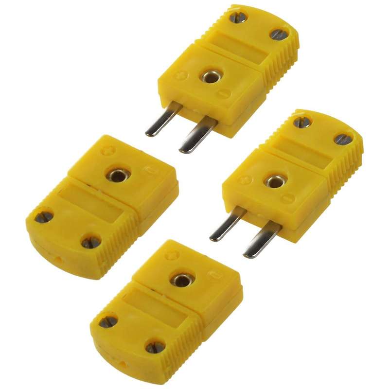 4 X Rtd K Type Male Female Temperature Dectection Thermocouple Plug