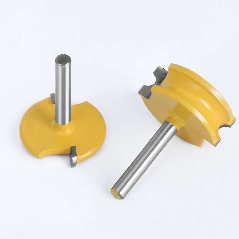 2 Pcs 6mm Shank Router Bit Set Woodworking Tungsten Cobalt Alloy