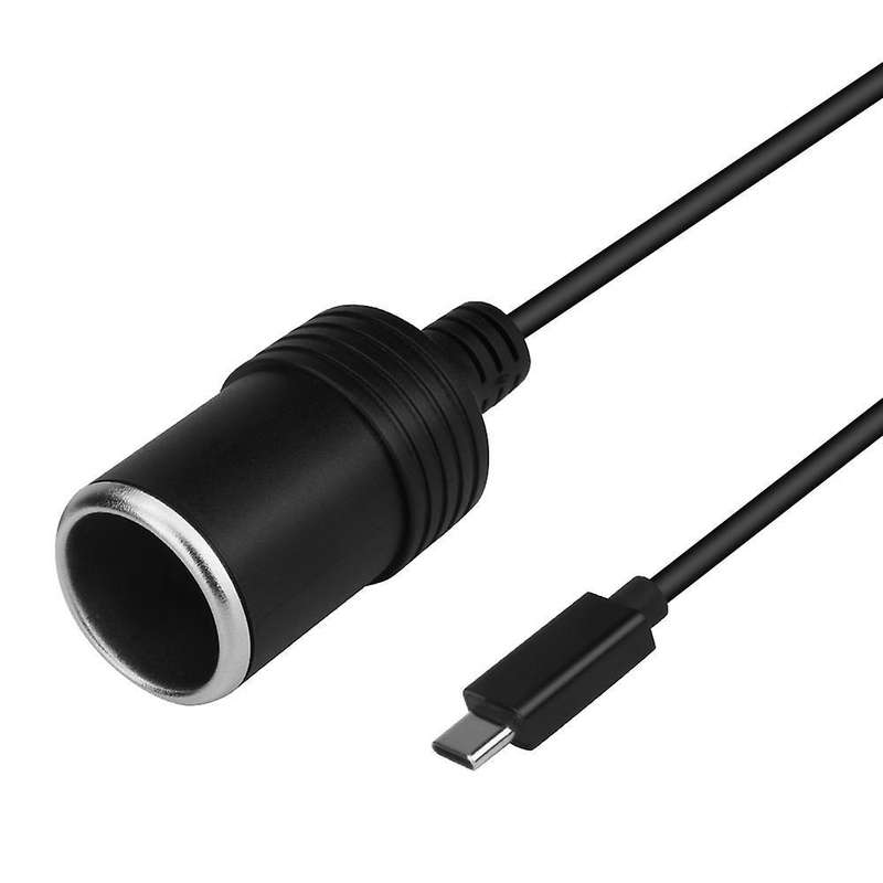 15v/3a Type C Male to Cigarettes Lighter Socket Female Adapter Cable