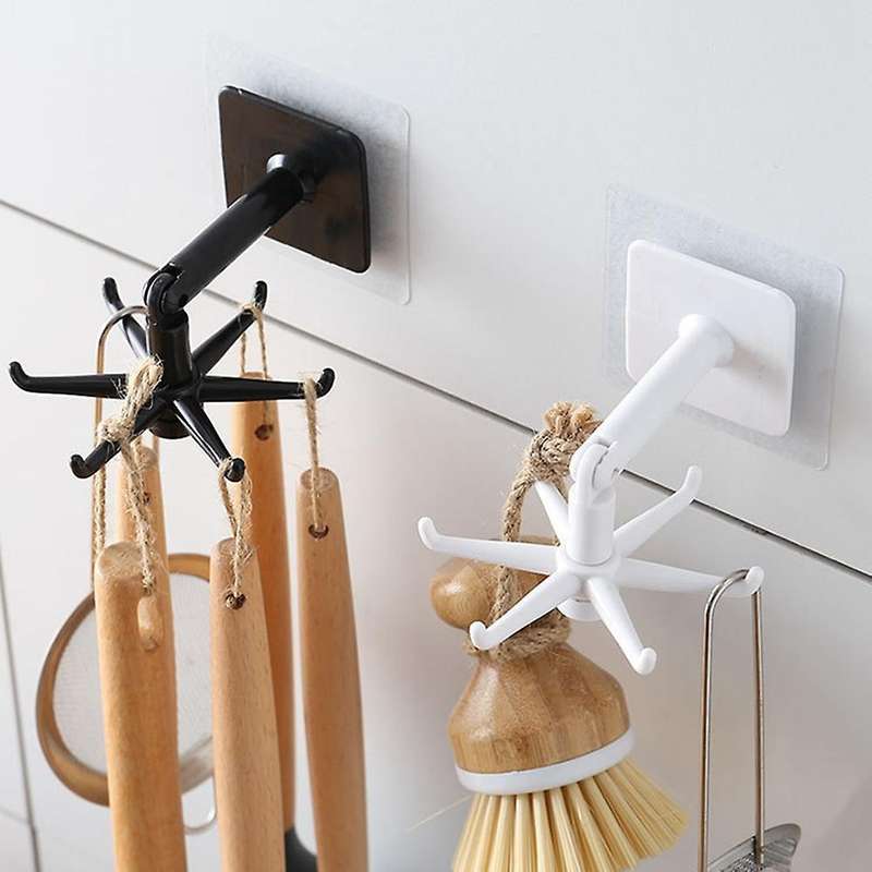 360 Degree Rotating Hook Self-adhesive Storage Tool Universal Hanging