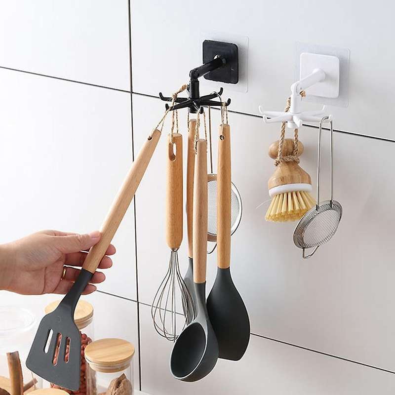 360 Degree Rotating Hook Self-adhesive Storage Tool Universal Hanging