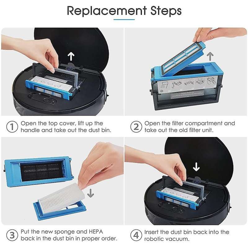 For Thamtu G11 10 Pack Hepa Filter Kit for G11 Robot Vacuum Cleaner