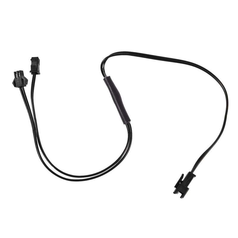 Female to Male 2 Pin Connector El Wire Inverter 2 Way Splitter Black