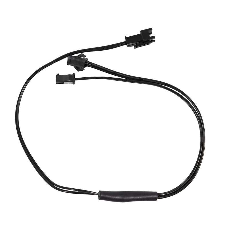 Female to Male 2 Pin Connector El Wire Inverter 2 Way Splitter Black