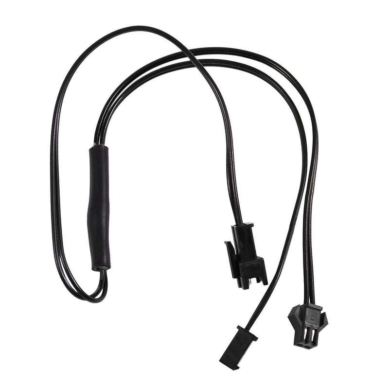 Female to Male 2 Pin Connector El Wire Inverter 2 Way Splitter Black