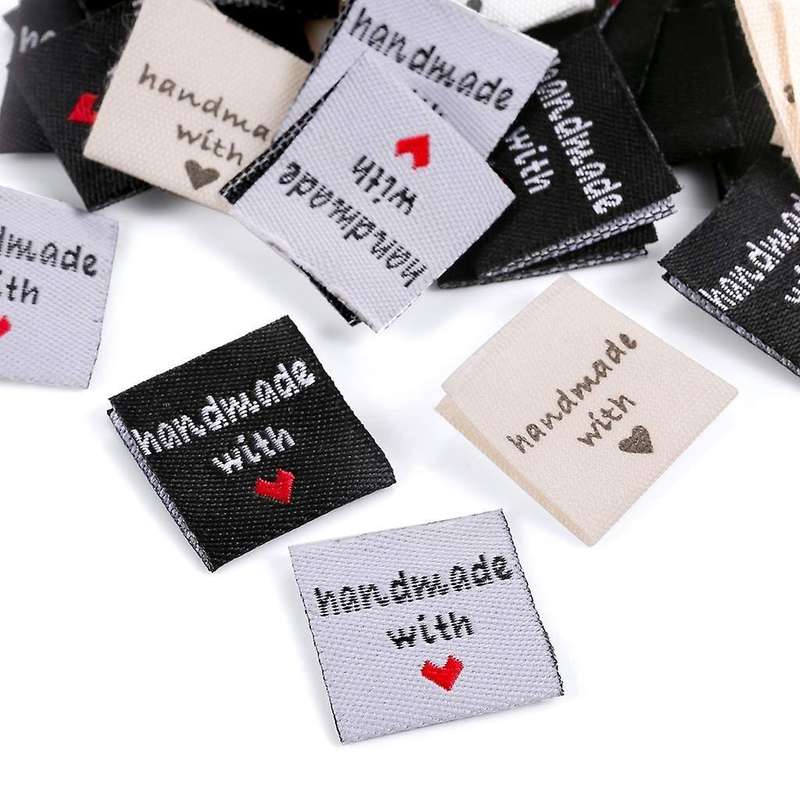 150 Pcs Handmade Sew-on Woven Clothing Labels for Clothes Dolls Hats