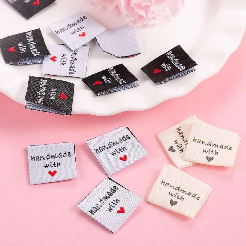 150 Pcs Handmade Sew-on Woven Clothing Labels for Clothes Dolls Hats