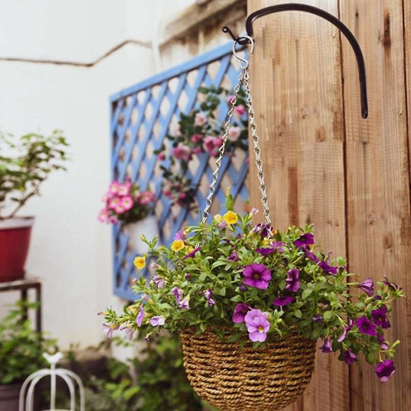 9 Inch Semi Circle Hanging Wall Plant Stand Outdoor Hook