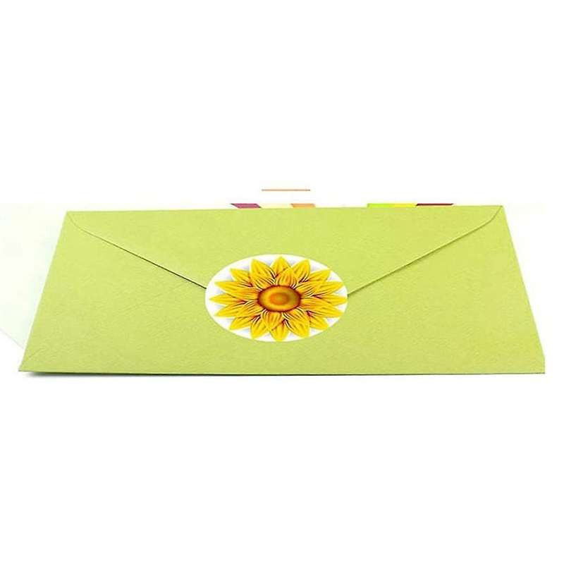 Sunflower Stickers, 1 Inch Self Sticker for Thanksgiving 8 Designs