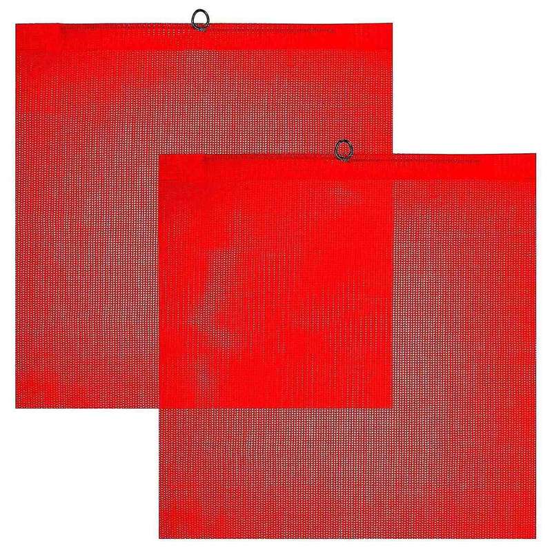 2pcs 18x18 Inch Safety Flags with Wire Safety Flag Warning Flag,red